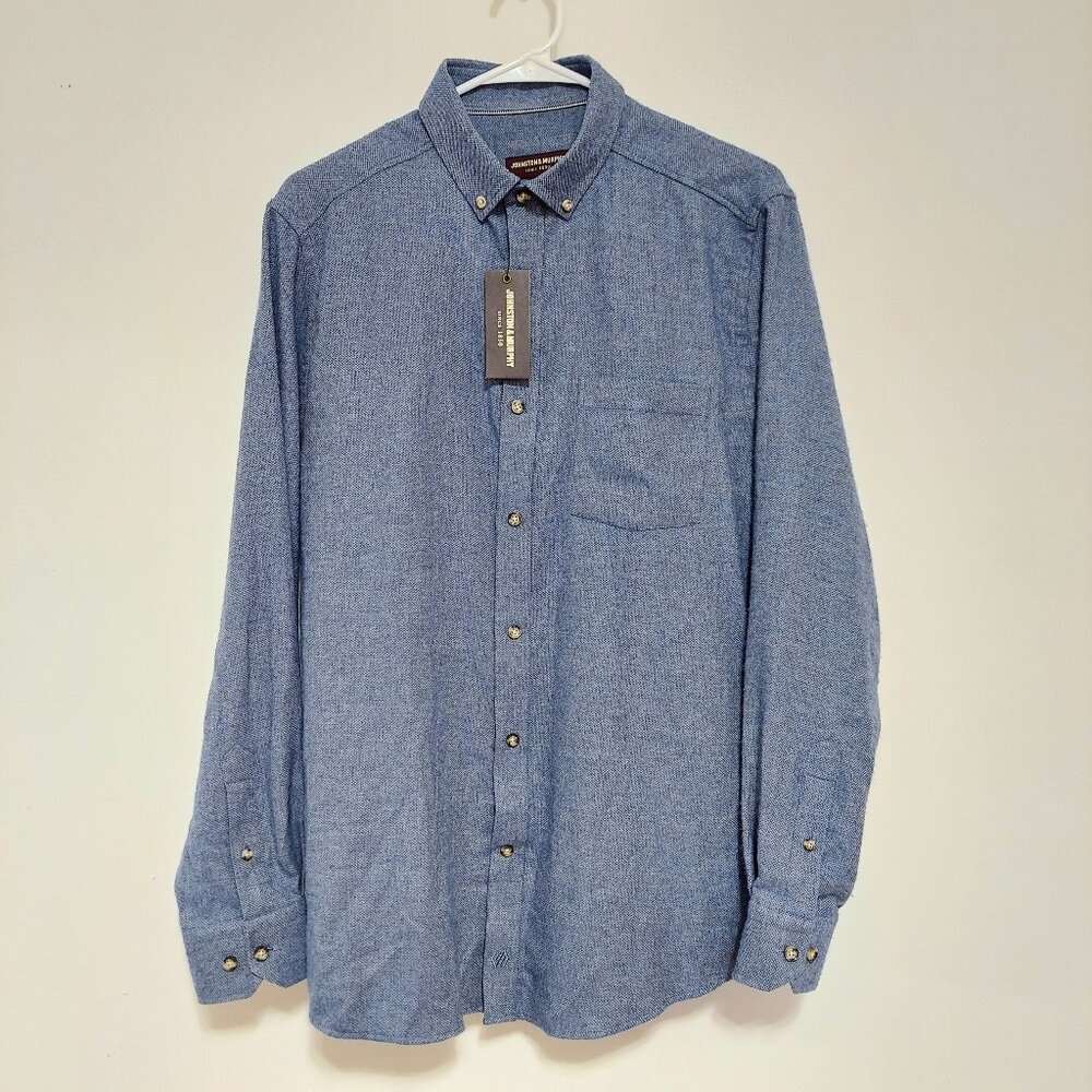 Johnston & Murphy Blue Botton Down Shirt Medium